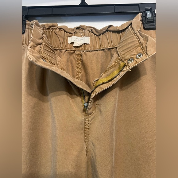 Loft Paperbag Pull On Pants in Soft Twill - Picture 6 of 6